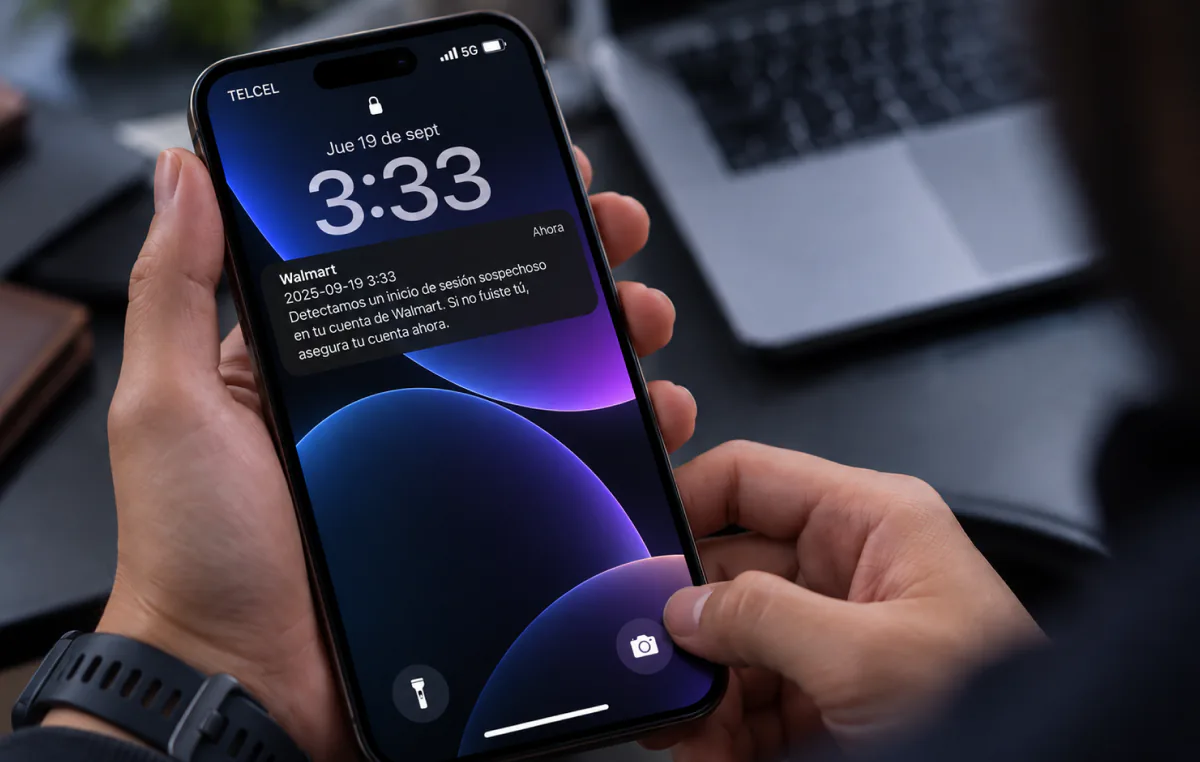 Códigos de un solo uso con Flash: ejemplo en pantalla
